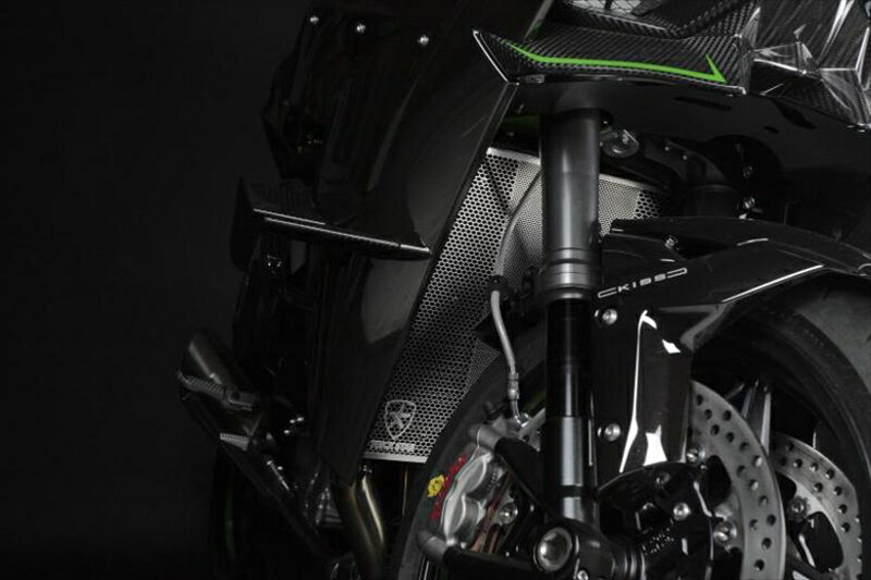 バイクパーツ 冷却系 トリックスター ラジエターコアガード シルバー Ninja H2 15-17/R 15-17/SX 18-/SX+ 19・Z H2 20 AVHG-H01-SV 4573269990963