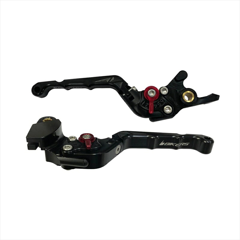 バイクパーツ BIKERS(バイカーズ) レバーセット 可倒式 カーブタイプ ブラック K0526-BLK 4550255612924 ZX-25R 20-24 Ninja650/Z650 17-25 Z900 18-24
