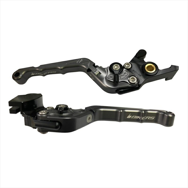 バイクパーツ BIKERS(バイカーズ) レバーセット 可倒式 カーブタイプ グレー K0526-GRY 4550255612955 ZX-25R 20-24 Ninja650/Z650 17-25 Z900 18-24