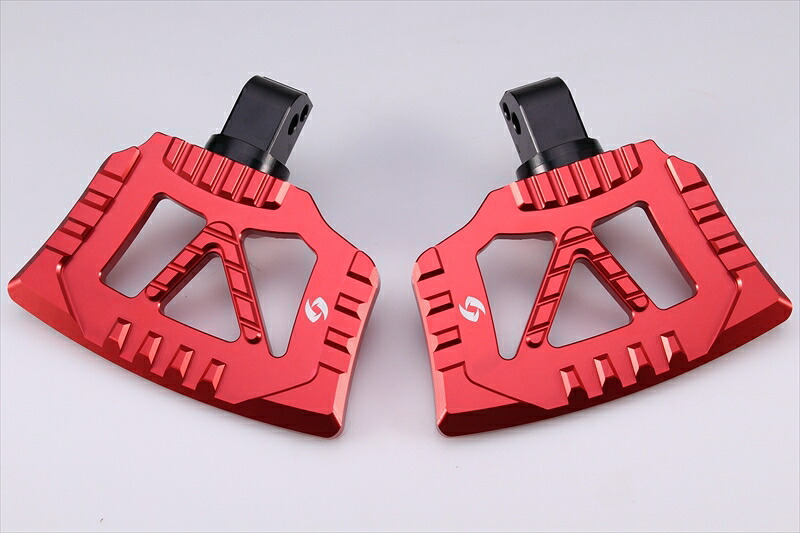 【5日前後で発送】バイクパーツ スピードラ アルミ削り出し パッセンジャーミニフットボード カラー:レッド AHDFP08RD 4580556225943