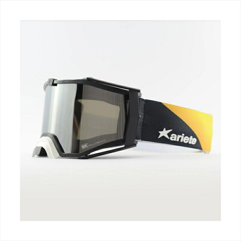 バイクパーツ ARIETE(アリート) 8K TOP DESERT ゴーグル 14960-T073 4550646163967 フレーム：ブラック/レンズ：スモークミラー/ストラップ：イエロー