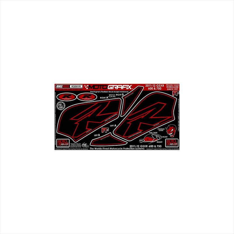 バイクパーツ アクセサリー モトグラフィックス ボディパッド KNEE MT-KS001R 4580041202978 GSX-R600/750 L1/L2(11-