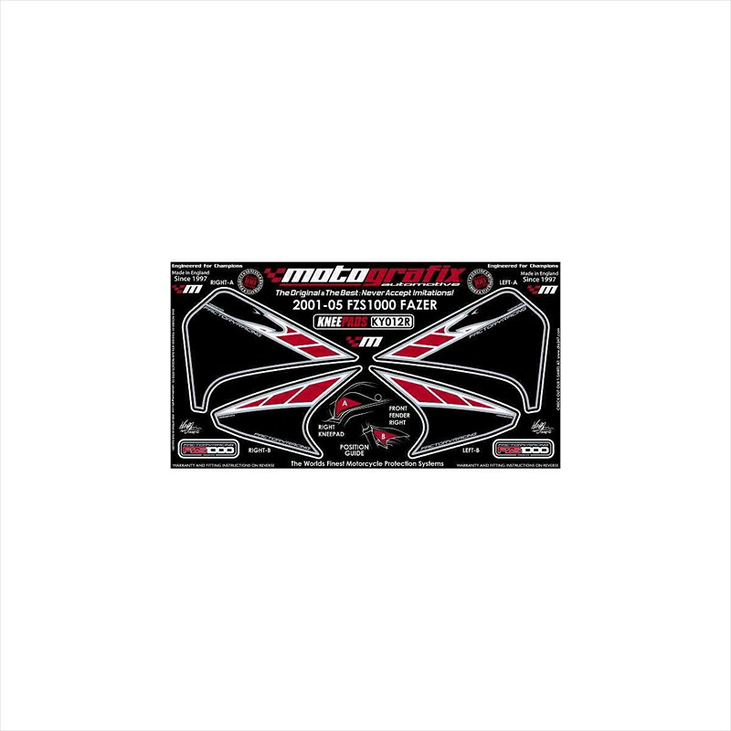 バイクパーツ アクセサリー モトグラフィックス ボディパッド KNEE MT-KY012R 4580041203173 FZS 1000 FAZER 01-05