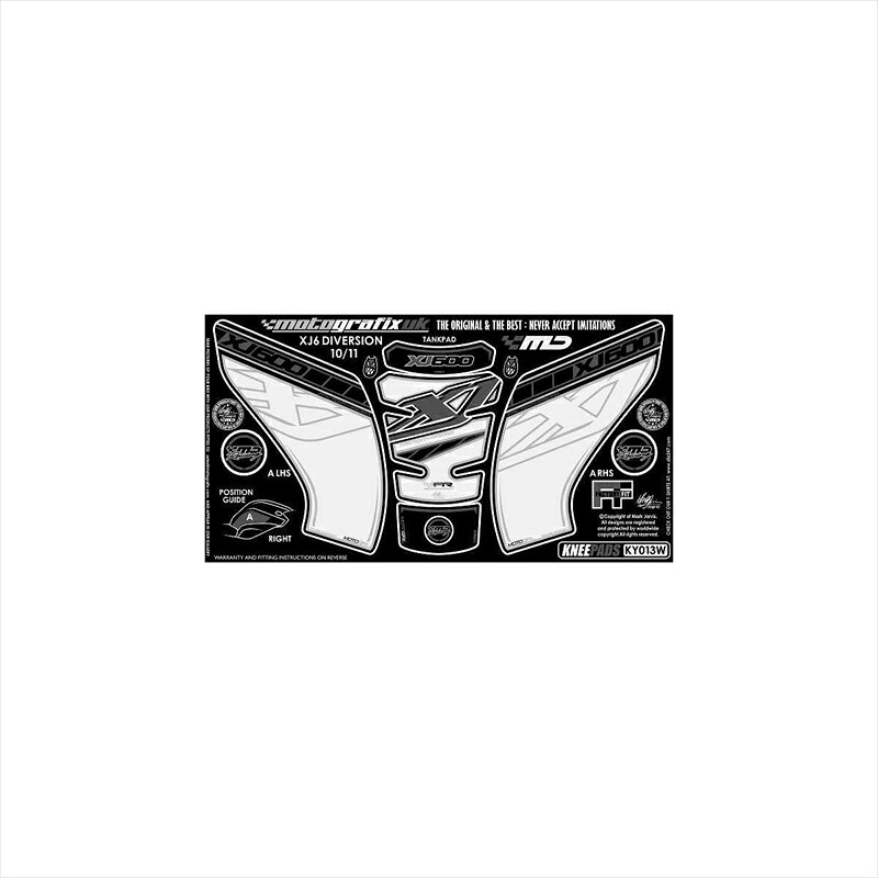 バイクパーツ アクセサリー モトグラフィックス ボディパッド KNEE MT-KY013W 4580041203234 XJ6 DIVERSION 10/11