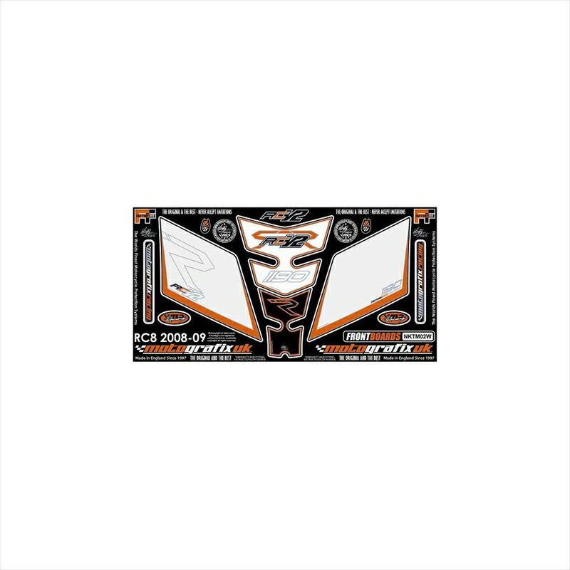 バイクパーツ アクセサリー モトグラフィックス ボディパッド FRONT＆TANK PAD MT-NKTM02W 4580041205757 KTM RC8 08-09