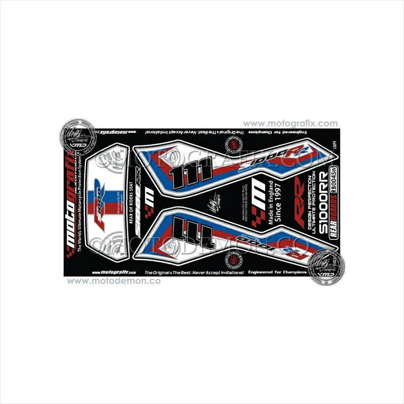 バイクパーツ アクセサリー モトグラフィックス ボディパッド REAR MT-RB004SW 4580041207522 S1000RR 09-11