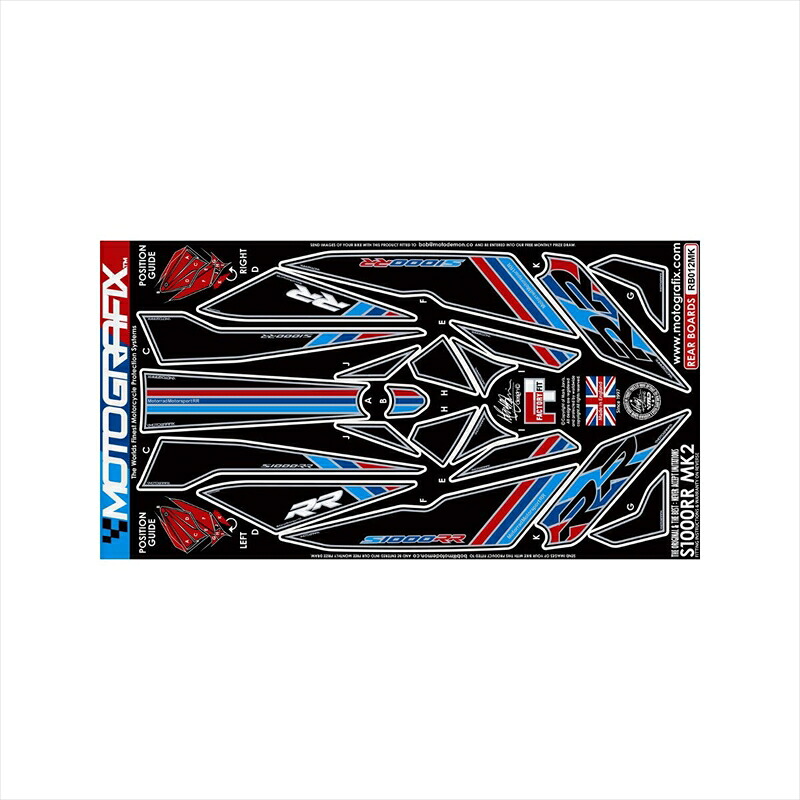 バイクパーツ アクセサリー モトグラフィックス ボディパッド REAR MT-RB012MK 4580041207720 S1000RR 15-