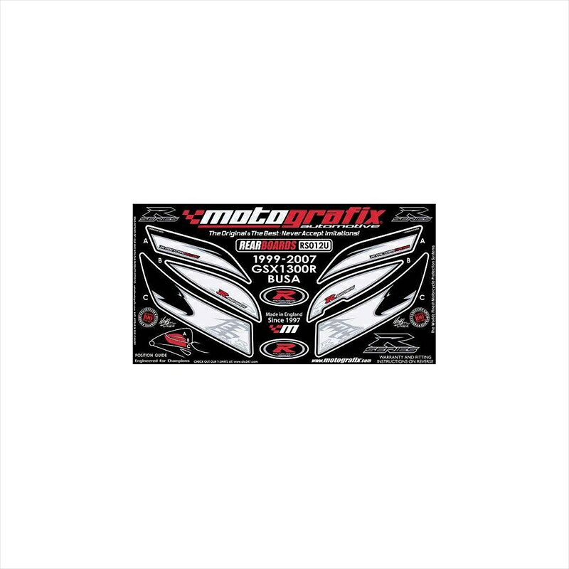 バイクパーツ アクセサリー モトグラフィックス ボディパッド REAR MT-RS012U 4580041208994 GSX1300R隼 99-07