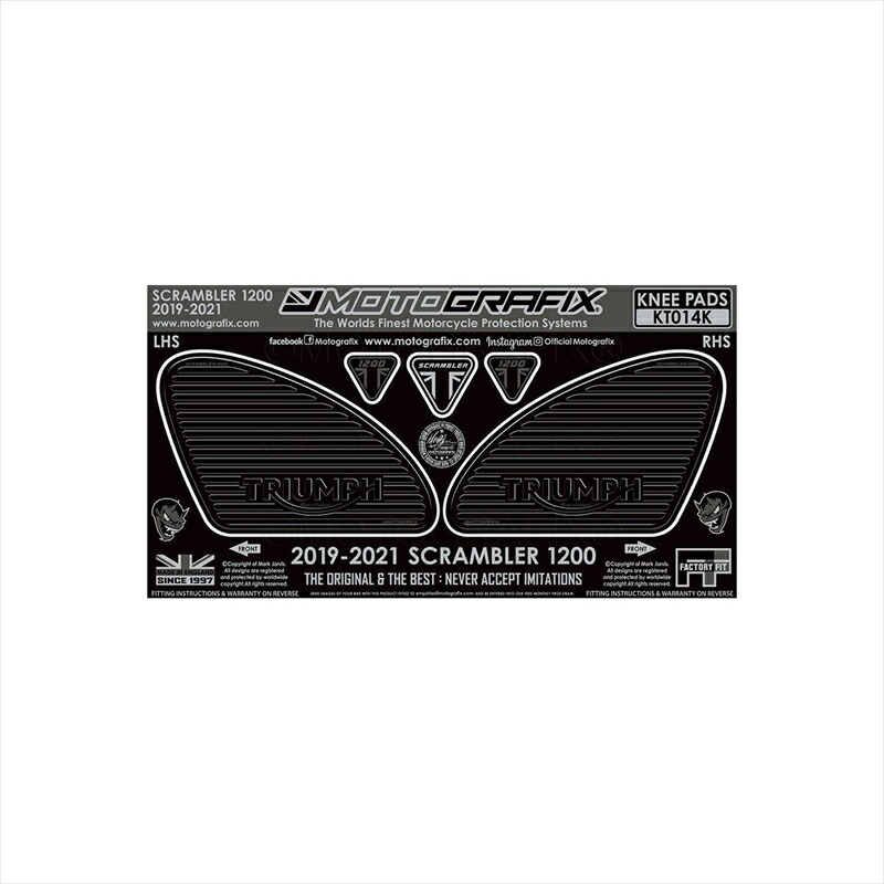 バイクパーツ アクセサリー モトグラフィックス ボディパッド KNEE MT-KT014K 4580041245074 TRIUMPH Scrambler1200 19-21