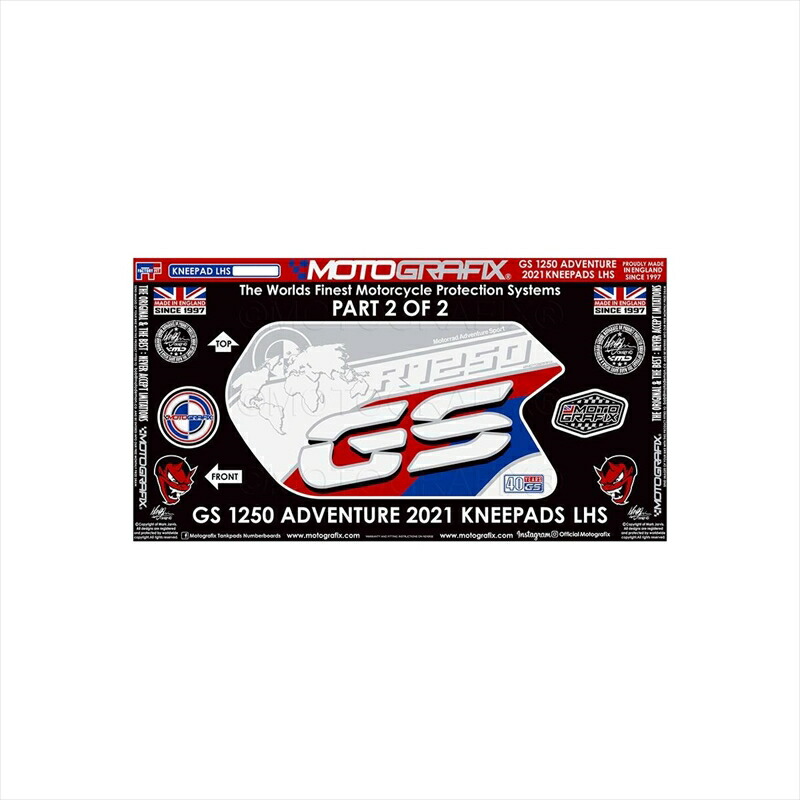 バイクパーツ アクセサリー モトグラフィックス ボディパッド KNEE 左側 MT-KB035LDRD-L 4580041245258 BMW R1250GS Adventure Rallye 21-