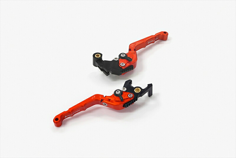バイクパーツBIKERS(バイカーズ) レバーセット 可倒式 カーブタイプ オレンジY0539-ORG4550646186966|バイク・バイク用品はとやグループ