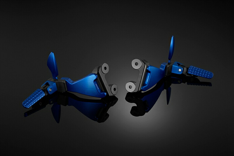 バイクパーツ BIKERS(バイカーズ) リアフットレストセット ブルー H0575-BLU 4550646192646