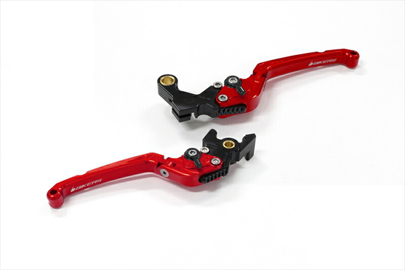 バイクパーツ ハンドル バイカーズ レバーセット 可倒式 フラットタイプ レッド CBR650R/CB650R 19-24 H1033-RED 4550646193155