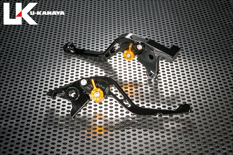 バイクパーツ ハンドル ユーカナヤ レバーセット GPタイプ/ショート BK/GD YZF-R7 22 8BL-RM39J YA065-146-0601 4550646195326
