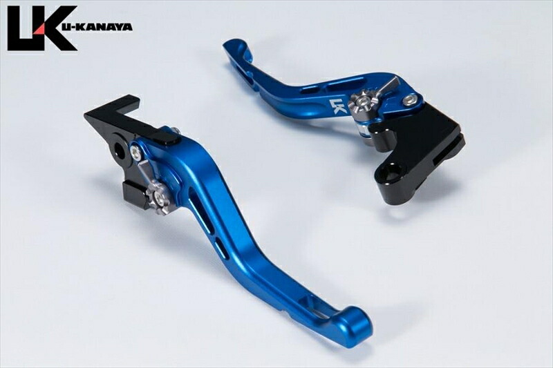 バイクパーツ U-KANAYA(ユーカナヤ) レバーセット GPタイプ/ショート BL/TI KT014-074-0614 4550646199263