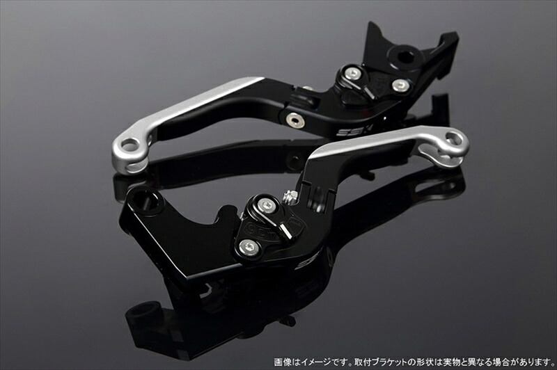 【5日前後で発送】バイクパーツ ハンドル エスエスケイ スピードラ アジャストレバー 可倒延長式 Mブラック/Mブラック/MシルバーGSX-R1000 07-08 LVGM049BK-BKSR 4580540638964