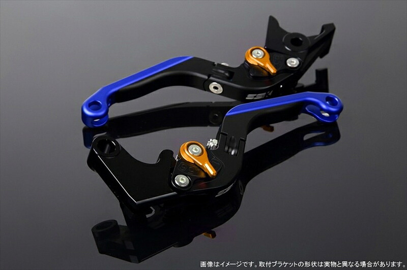 【5日前後で発送】バイクパーツ ハンドル エスエスケイ スピードラ アジャストレバー 可倒延長式 Mブラック/Mゴールド/MブルーGSX-R1000 07-08 LVGM049BK-GDBE 4580540639145