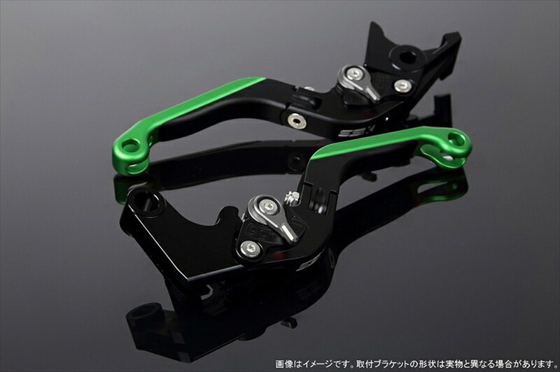 【5日前後で発送】バイクパーツ ハンドル エスエスケイ スピードラ アジャストレバー 可倒延長式 Mブラック/Mチタン/MグリーンGSX-R1000 07-08 LVGM049BK-TMGN 4580540639220