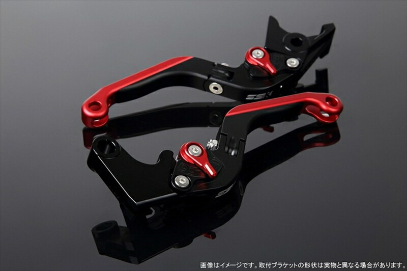 【5日前後で発送】バイクパーツ ハンドル エスエスケイ スピードラ アジャストレバー 可倒延長式 Mブラック/Mレッド/MレッドGSX-R1000 07-08 LVGM049BK-RDRD 4580540639275