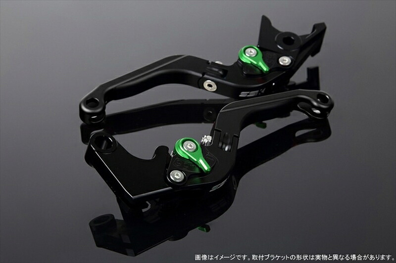 【5日前後で発送】バイクパーツ ハンドル エスエスケイ スピードラ アジャストレバー 可倒延長式 Mブラック/Mグリーン/MブラックGSX-R1000 07-08 LVGM049BK-GNBK 4580540639374
