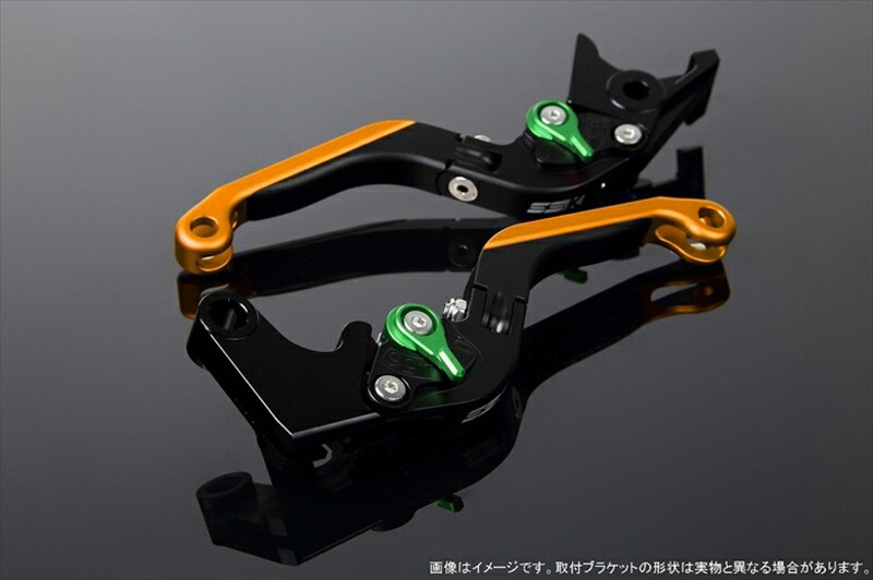 【5日前後で発送】バイクパーツ ハンドル エスエスケイ スピードラ アジャストレバー 可倒延長式 Mブラック/Mグリーン/MゴールドGSX-R1000 07-08 LVGM049BK-GNGD 4580540639398