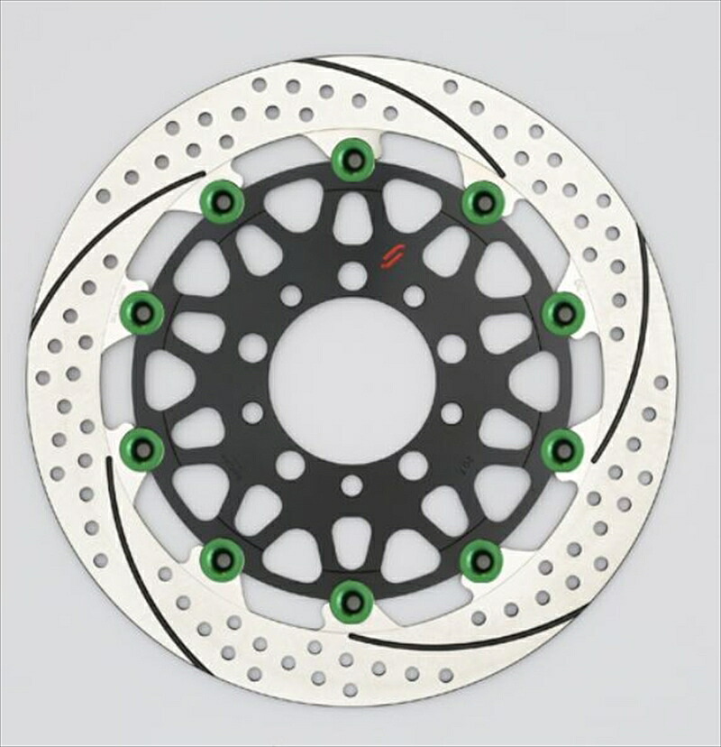 バイクパーツ サンスター ブレーキ プレミアムR 5.5mm/左 GPZ900R φ300 ピン グリーン EM321FL-GR 4589719035498