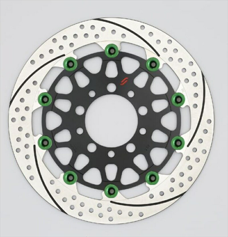 バイクパーツ サンスター ブレーキ プレミアムR 5.5mm/右 GPZ900R φ300 ピン グリーン EM321FR-GR 4589719035504