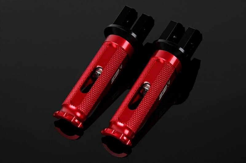 【5日前後で発送】バイクパーツ ステップ エスエスケイ スピードラ アルミ削タンデムステップ レーシング パッセンジャー用/取付部カラー:ブラック/ステップバーカラー:レッド AFPR219RD 4580540761280