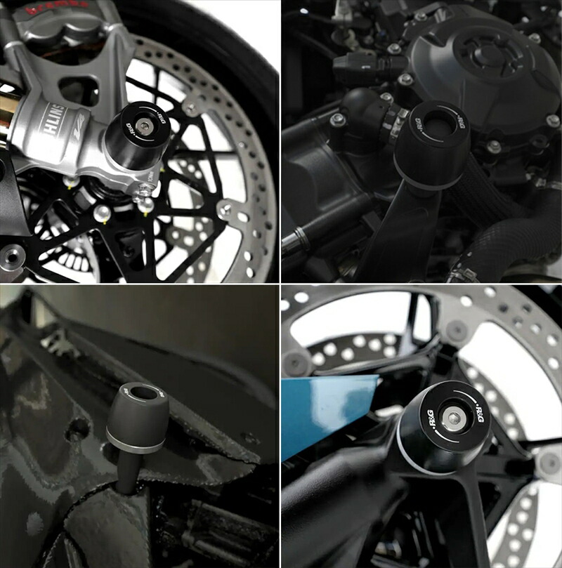 バイクパーツ 外装R&G(アールアンドジー) フロントフォークプロテクター APEX:ブラックRG-FP0312BK4573619308387｜バイク・バイク用品はとやグループ