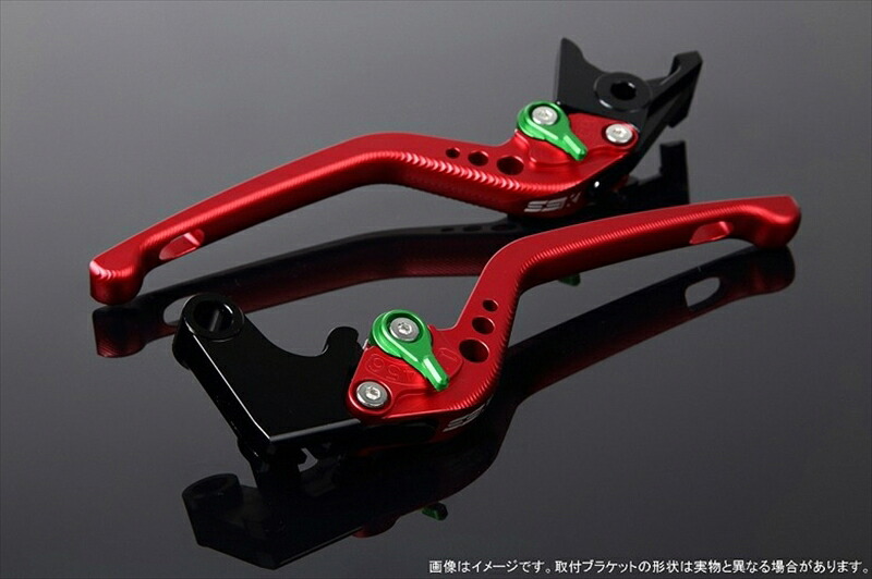バイクパーツ ハンドル エスエスケイ スピードラ アジャストレバー 3D ロング Mレッド/Mグリーン CB650F RC83/NC750S RC88 LVEM009RD-GN 4589995234042