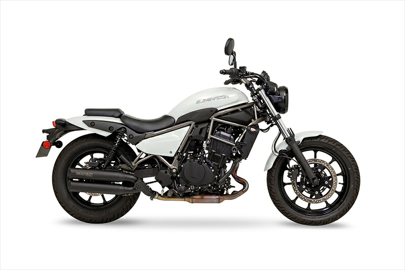 【5日前後で発送】バイクパーツ MORIWAKI ENGINEERING(モリワキエンジニアリング) CROSS TWIN BLACK S/O KAWASAKI ELIMINATOR 2023- 8BL-EL400A 01810-CG261-02 4527350173438