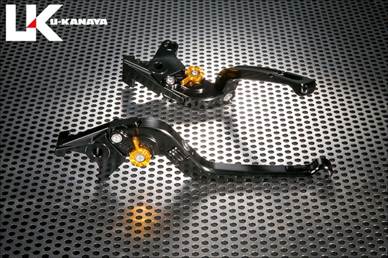 バイクパーツ U-KANAYA(ユーカナヤ) レバーセット Rタイプ BK/OR KA074-128-0701 4550646303059