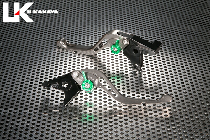 バイクパーツ U-KANAYA(ユーカナヤ) レバーセット GPタイプ/ショート TI/GN KA015-006-0606 4550646313096