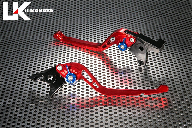 バイクパーツ ハンドル U-KANAYA(ユーカナヤ) レバーセット GPタイプ/ロング RD/GD HO071-061-0505 4550646319784