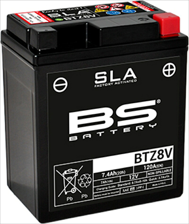 バイクパーツ 電装系 BS-BATTERY(ビーエスバッテリー) バッテリー BTZ8V 3564093008901