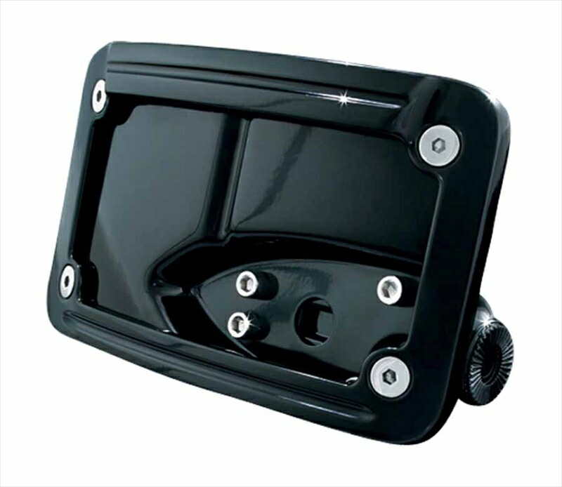 バイクパーツ 外装 KURYAKYN(クリアキン) サイドマウント ナンバープレートホルダー T14-KUR3125 4548916276806