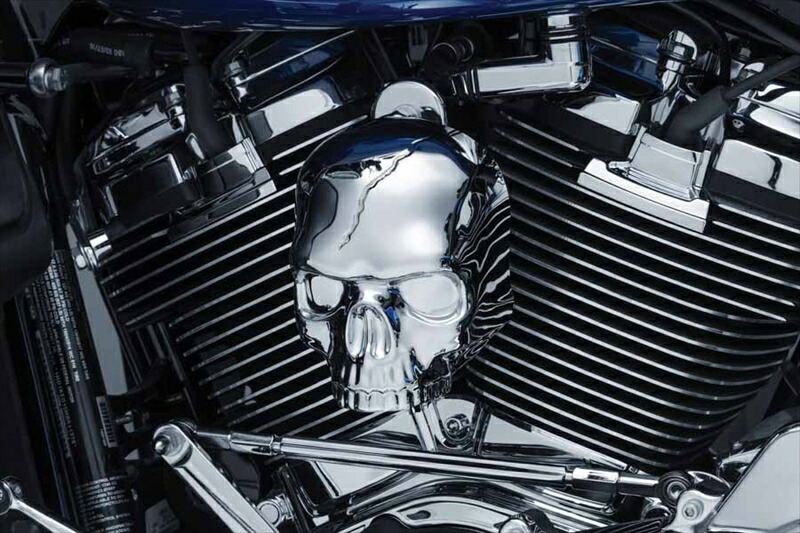 バイクパーツ 外装 KURYAKYN(クリアキン) スカルホーンカバー CHR T14-KUR5730 4549950816782