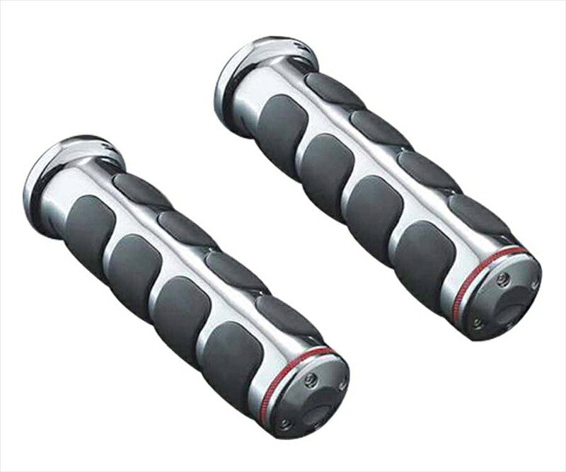 バイクパーツ ハンドル KURYAKYN(クリアキン) ISOグリップ クローム 1ペア T14-KUR6180 4548916257997