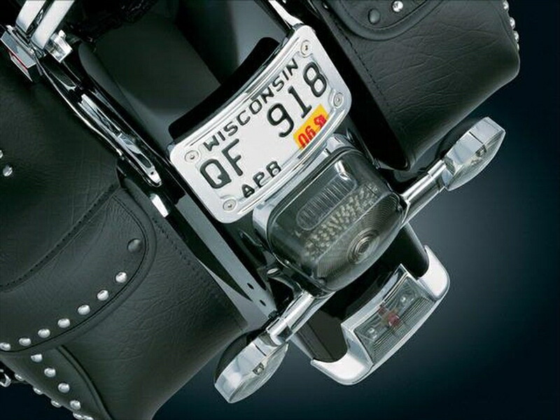 バイクパーツ 外装 KURYAKYN(クリアキン) レイダウン ナンバープレートマウント CH T14-KUR9171 4548916263721