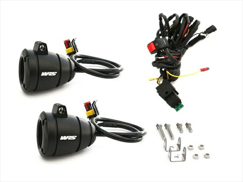 バイクパーツ 電装系 WRS(ダブリューアールエス) LED フォグランプキット 汎用 ブラック UN301 0806881053926