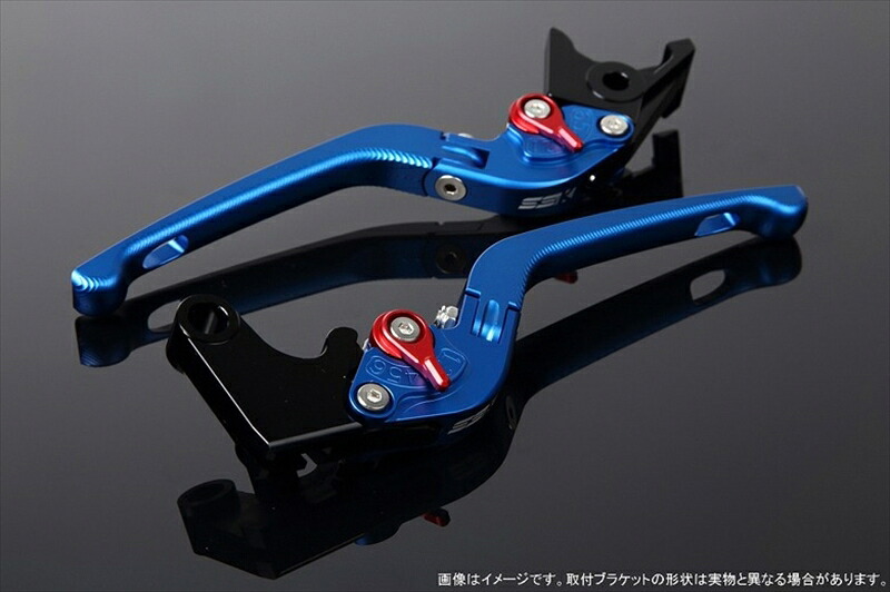 バイクパーツ ハンドル SPEEDRA(エスエスケイ スピードラ) アジャストレバー 3D可倒式 Mブルー/Mレッド MT-09TRACER 15-18 LVDM039BE-RD 4589995212040
