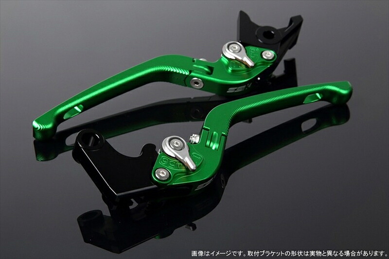 バイクパーツ ハンドル SPEEDRA(エスエスケイ スピードラ) アジャストレバー 3D可倒式 Mグリーン/Mシルバー MT-09TRACER 15-18 LVDM039GN-SR 4589995212088