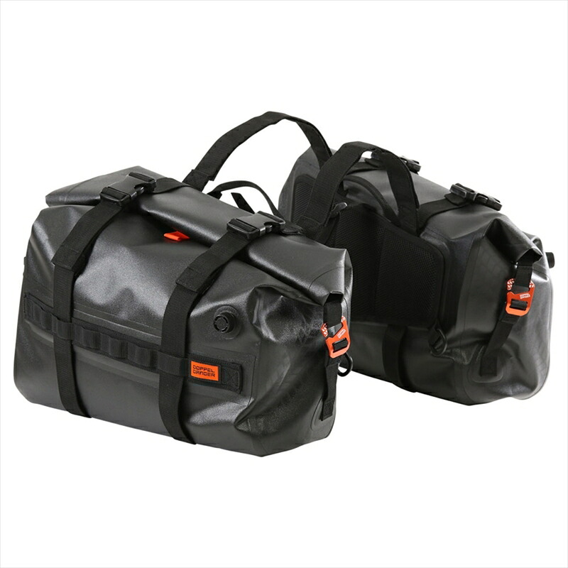 バイクパーツ キャンプ用品 DOPPELGANGER(ドッペルギャンガー) TPUサイドバッグ DBT595-BK 4589946148879