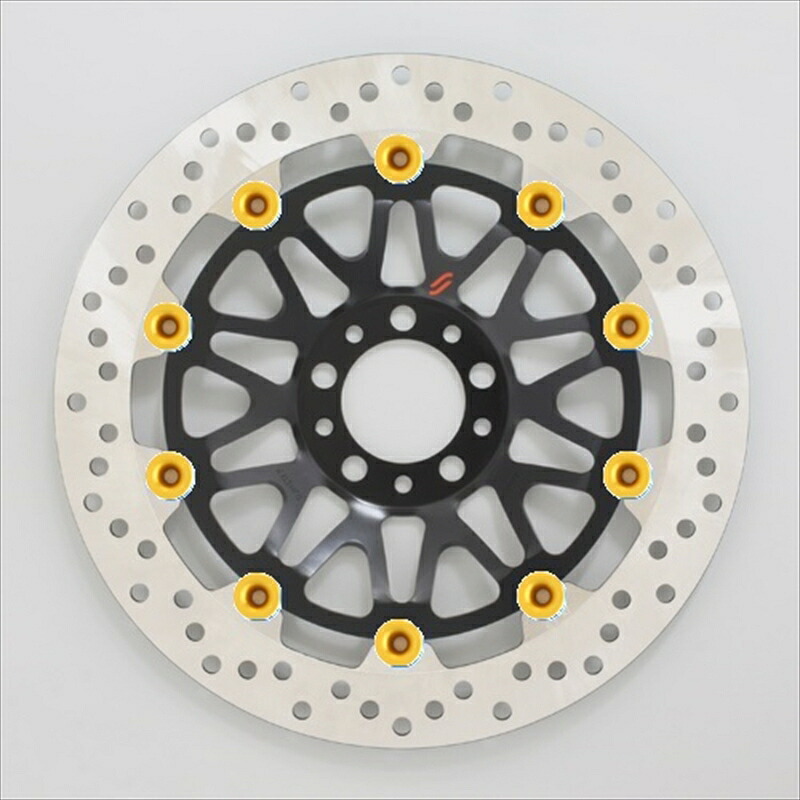 バイクパーツ SUNSTAR BRAKE(サンスター ブレーキ) プレミアムR ホール Panigale V4 φ320 ピン:ゴールド LM112W-GD 4570011670616