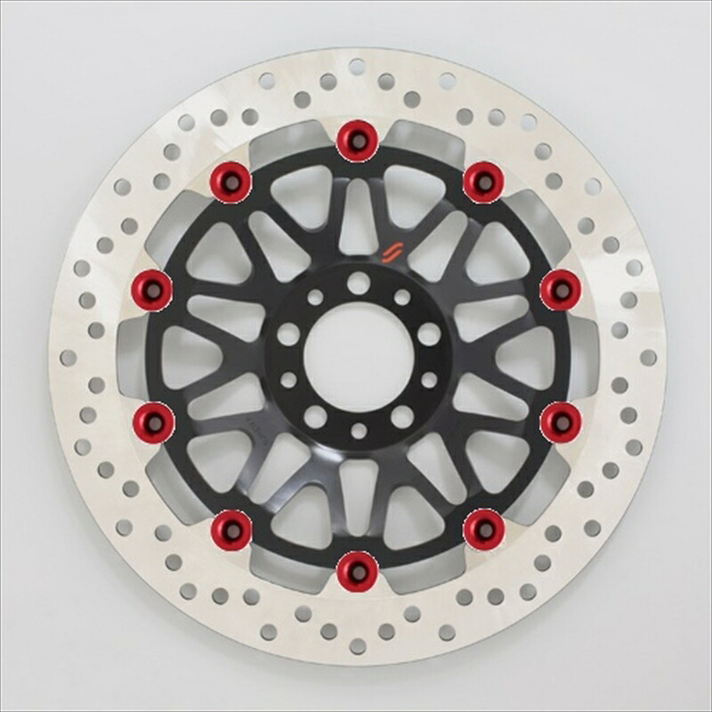 バイクパーツ SUNSTAR BRAKE(サンスター ブレーキ) プレミアムR ホール Panigale V4 φ320 ピン:レッド LM112W-RD 4570011670654