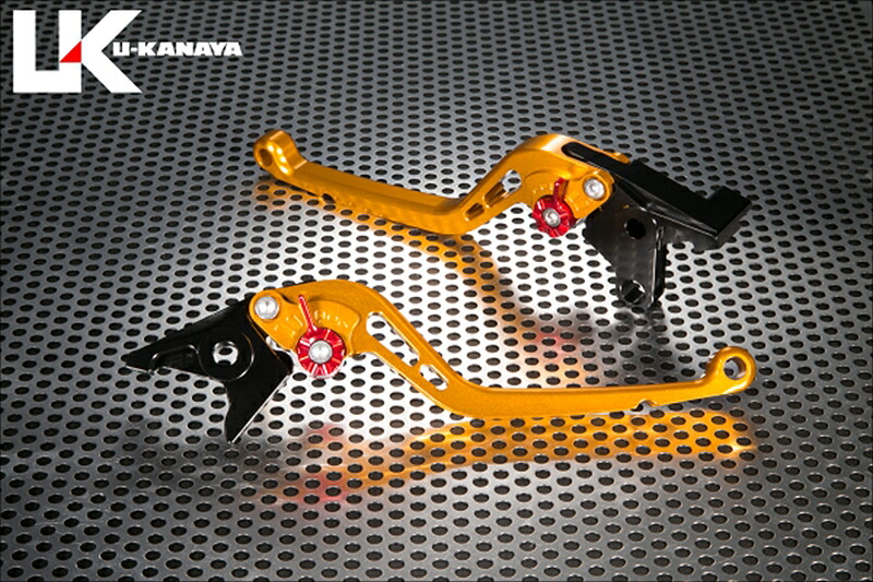バイクパーツ ハンドル U-KANAYA(ユーカナヤ) レバーセット STD/ロング GD/SV KA074-128-0102 4550646421593