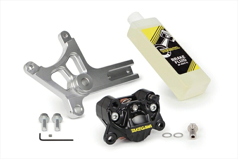 バイクパーツSP TAKEGAWA(SP武川) アルミビレット2POTキャリパーリアセット ブラック 06-08-02764514162850701|バイク・バイク用品はとやグループ
