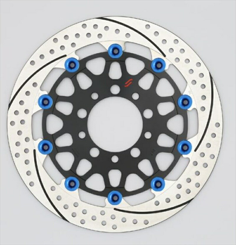 バイクパーツ SUNSTAR BRAKE(サンスター ブレーキ) プレミアムR スリット＆ホール R φ310 CB1300SF 00-02 ピン:ブルー EM222WR-BL 4589719021545