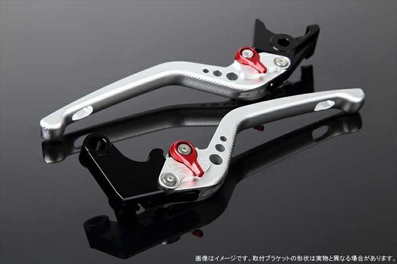 バイクパーツ ハンドル SPEEDRA(エスエスケイ スピードラ) アジャストレバー 3D ロング Mシルバー/Mレッド GSX250R Vストローム250 RGV250γ VJ23A LVEM048SR-RD 4580540517542