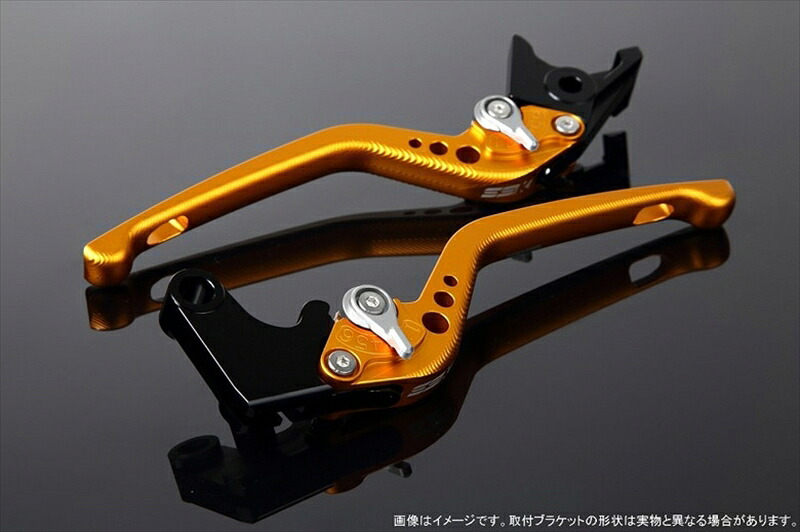 バイクパーツ ハンドル SPEEDRA(エスエスケイ スピードラ) アジャストレバー 3D ロング Mゴールド/Mシルバー GSX250R Vストローム250 RGV250γ VJ23A LVEM048GD-SR 4580540517580
